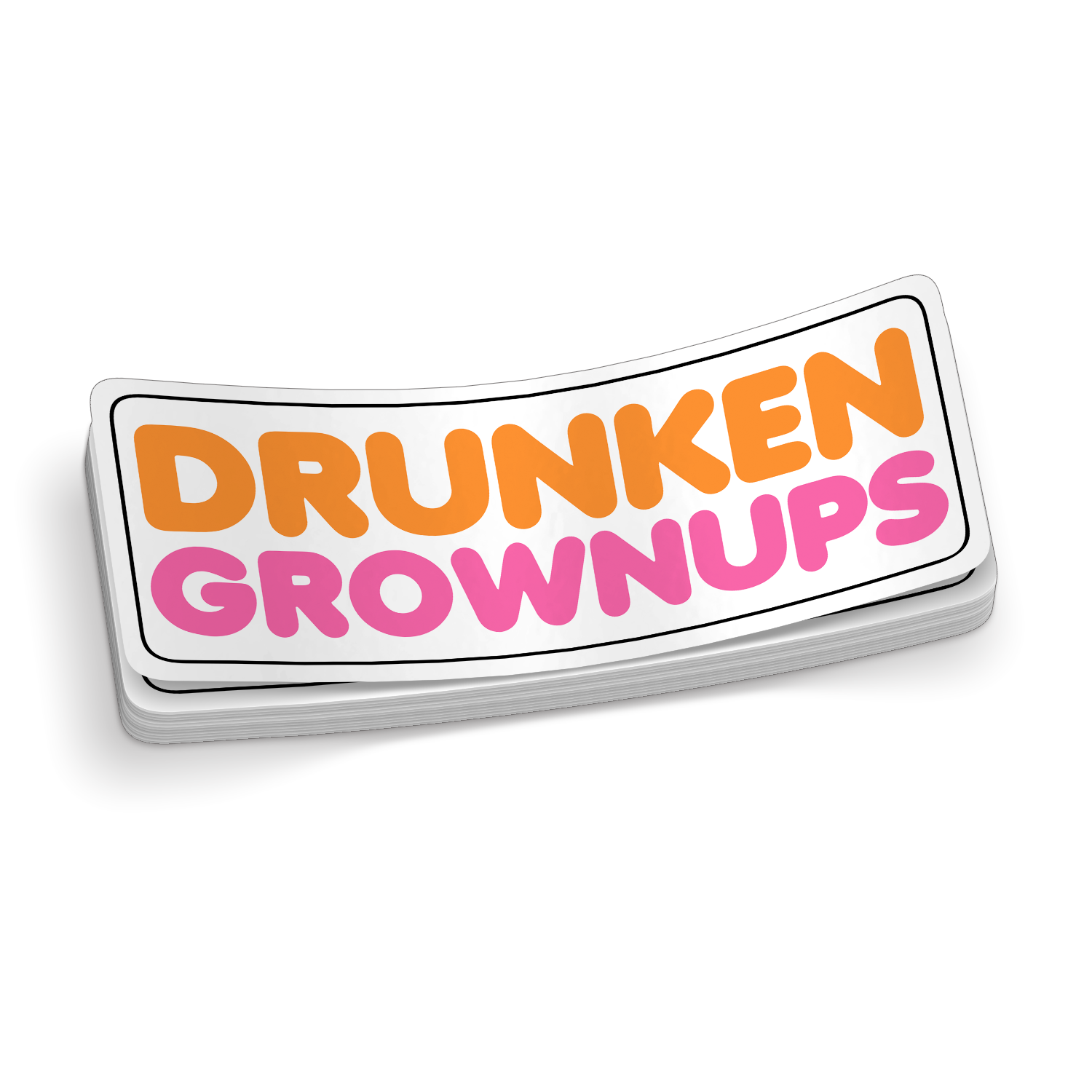 Drunken Grownup - Funny Sticker