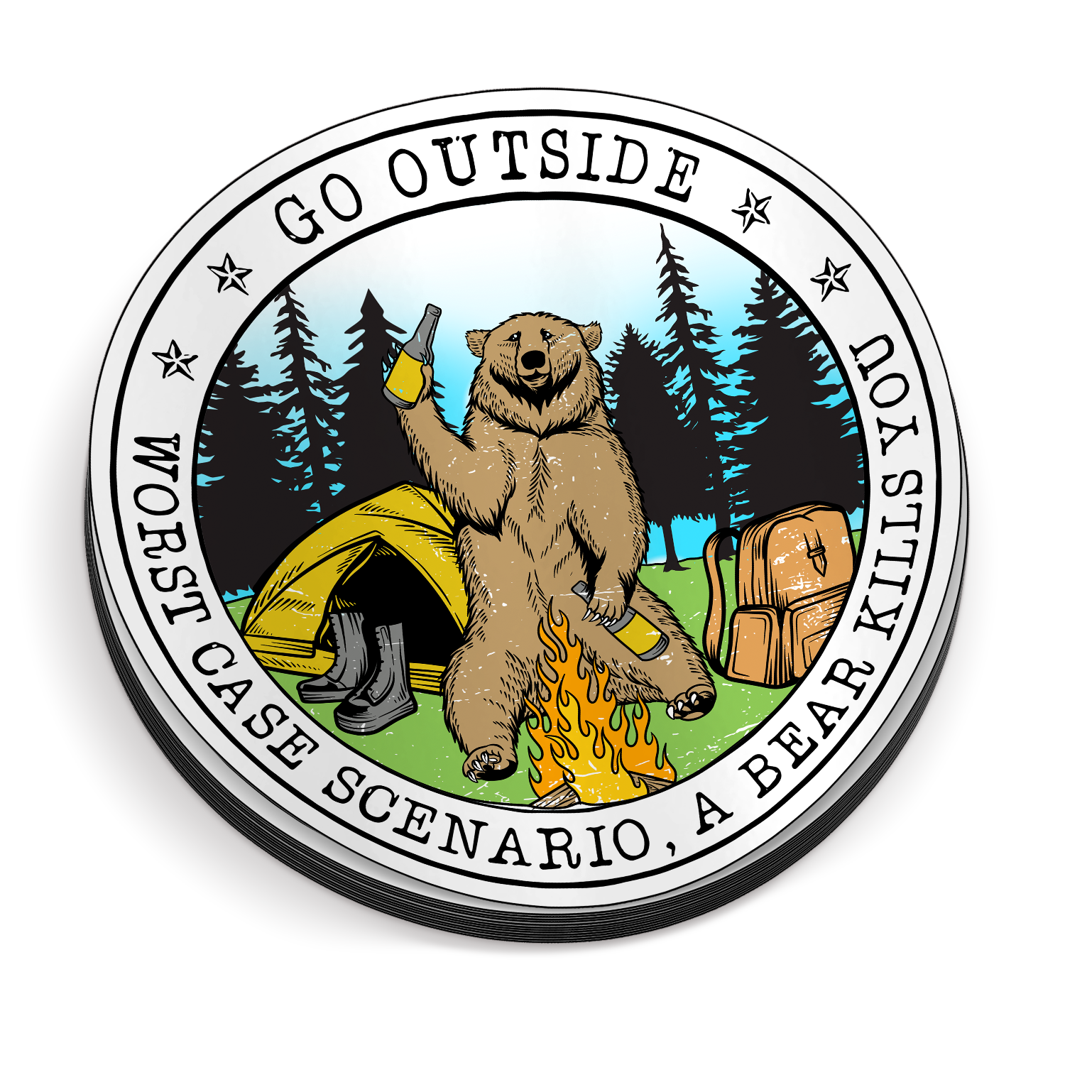 Go Outside Worst Case - Funny Sticker