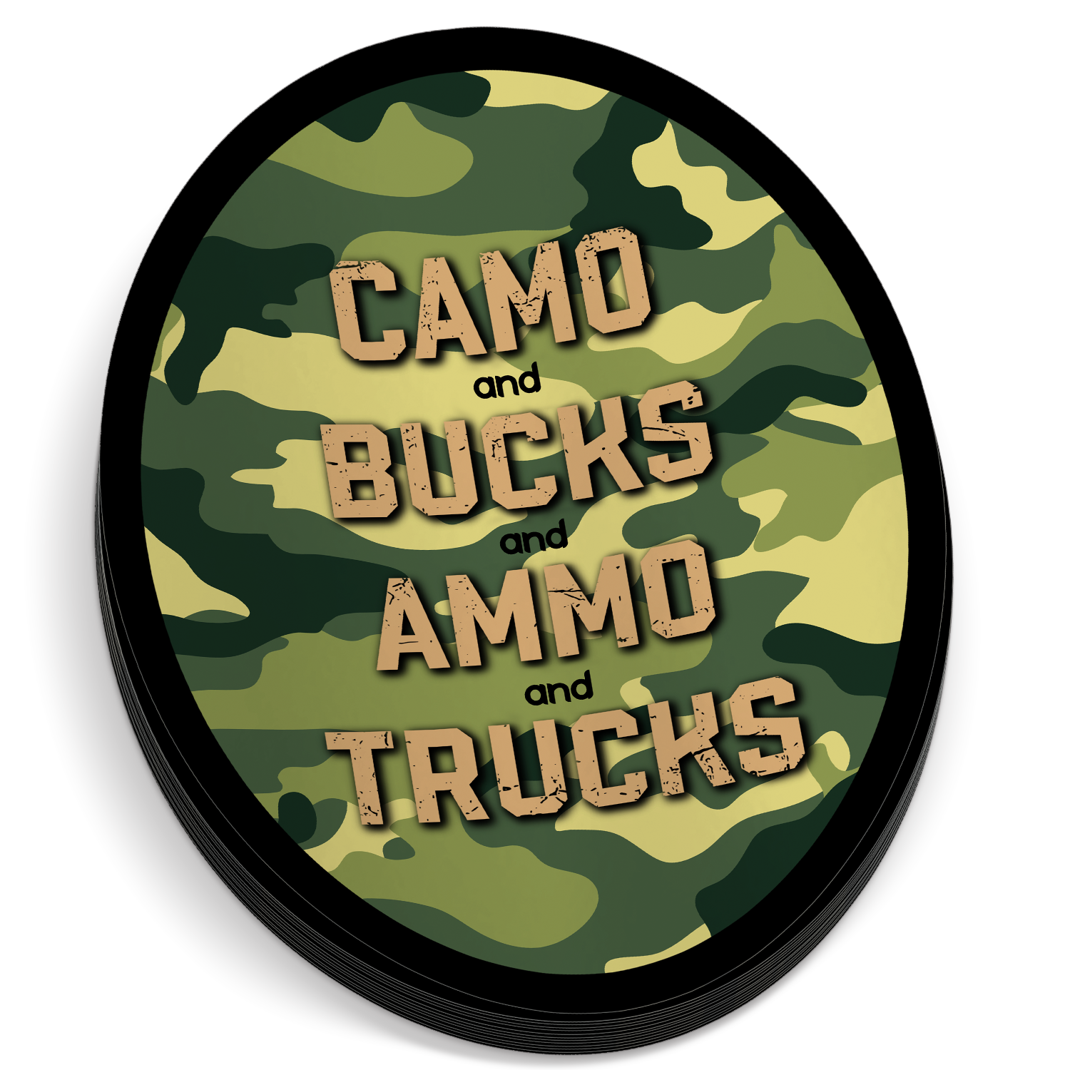 Camo Bucks Ammo Trucks - Funny Sticker