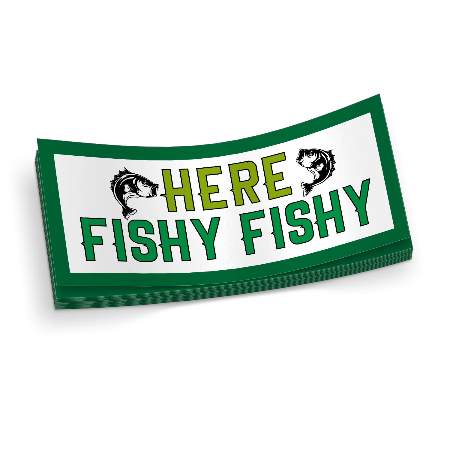 Here Fishy Fishy - Funny Fishing Sticker