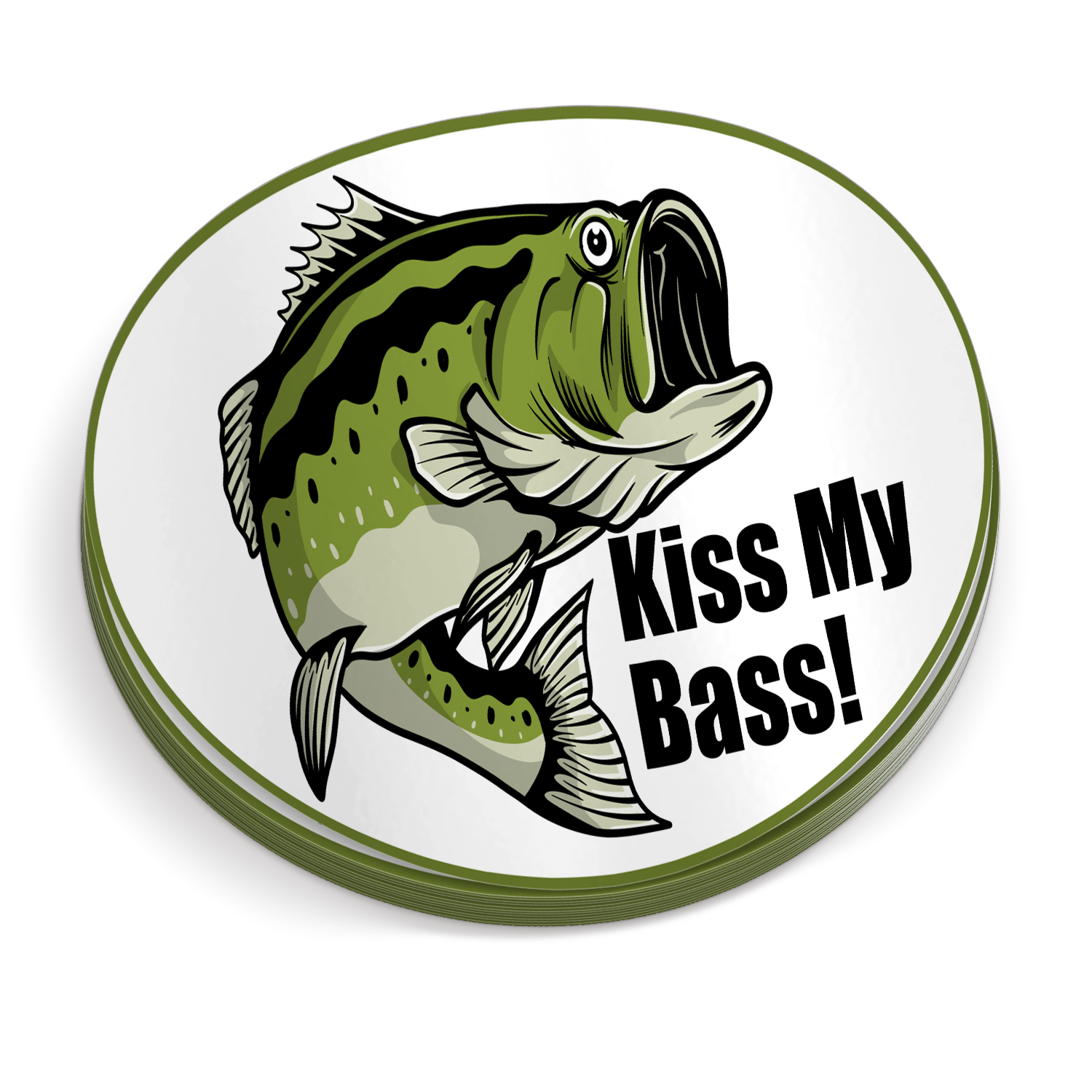 Kiss My Bass - Funny Fishing Sticker