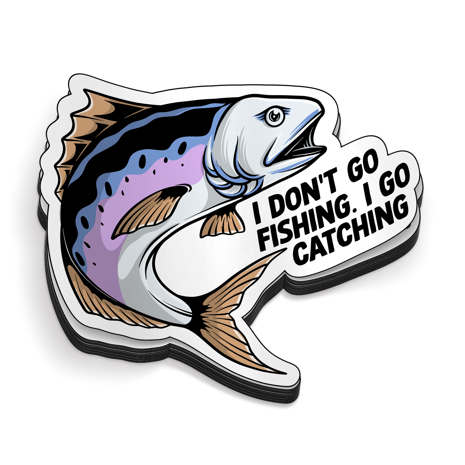 I Go Catching - Funny Fishing Sticker