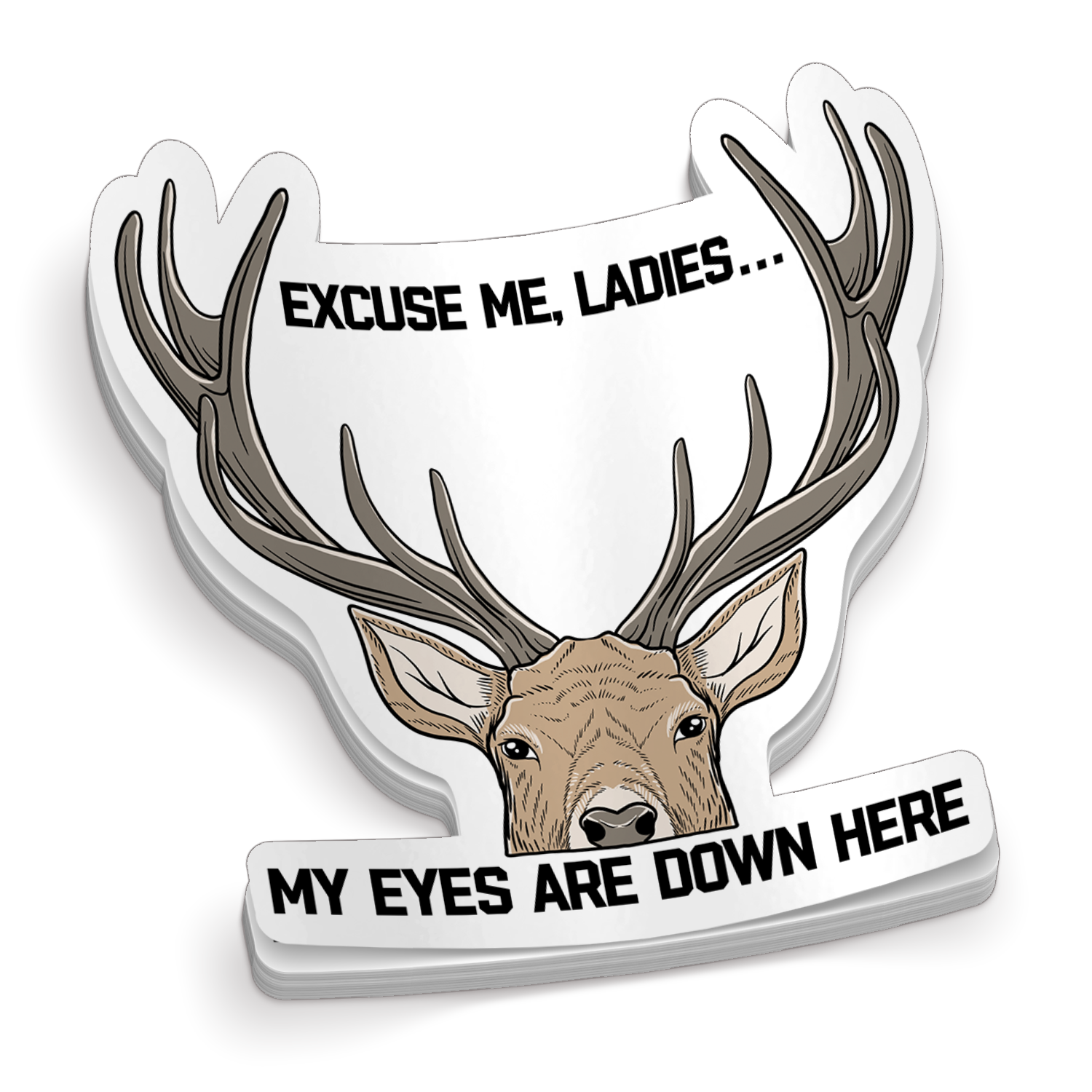 Excuse Me Ladies Funny Hunting Sticker excuse-me-ladies-funny-hunting-sticker