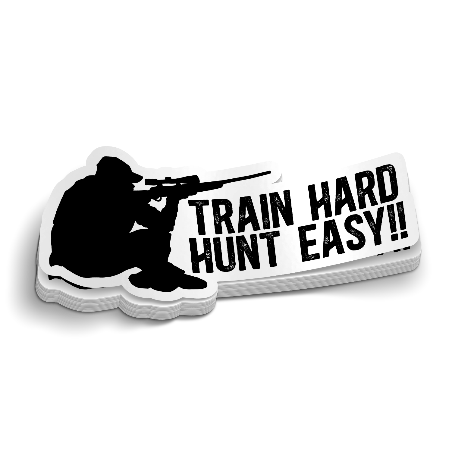 Train Hard Hunt Easy Rifle Funny Hunting Sticker