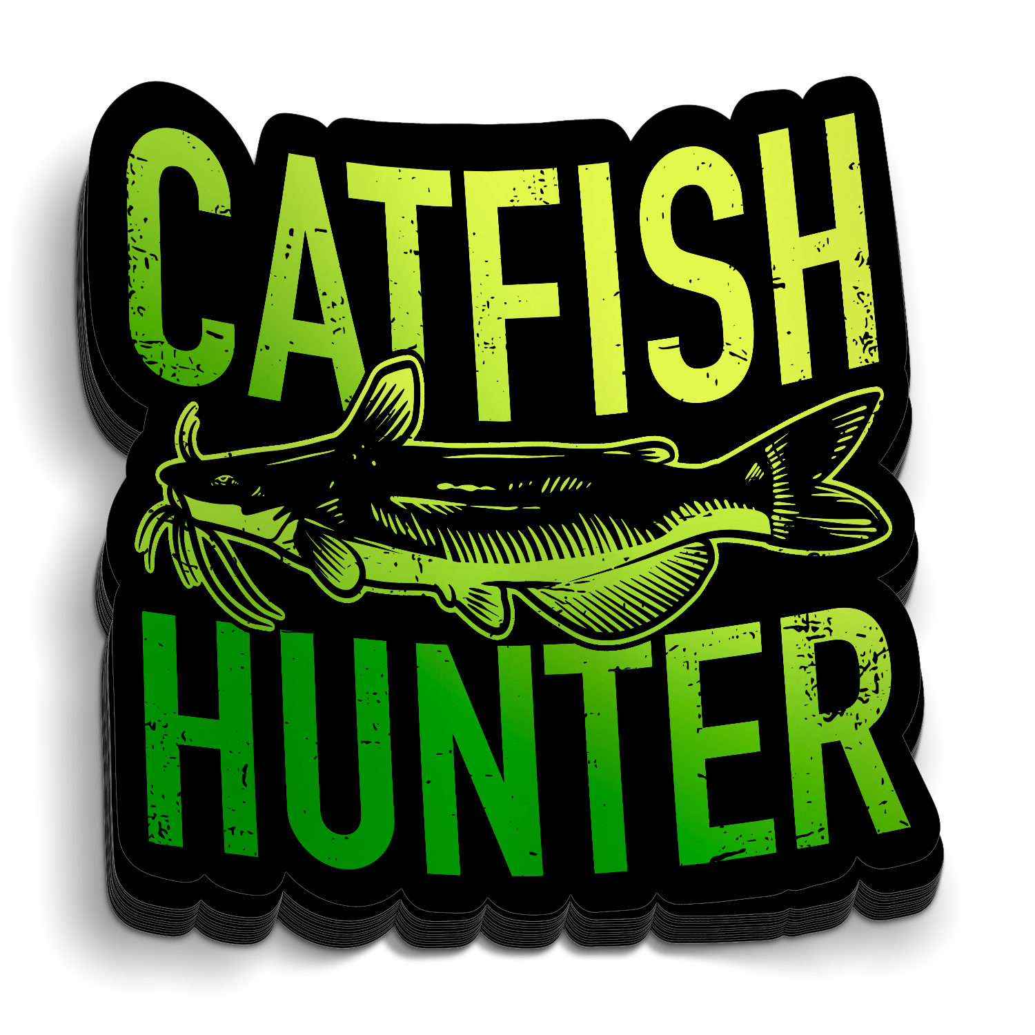 Catfish Hunter Funny Fishing Sticker