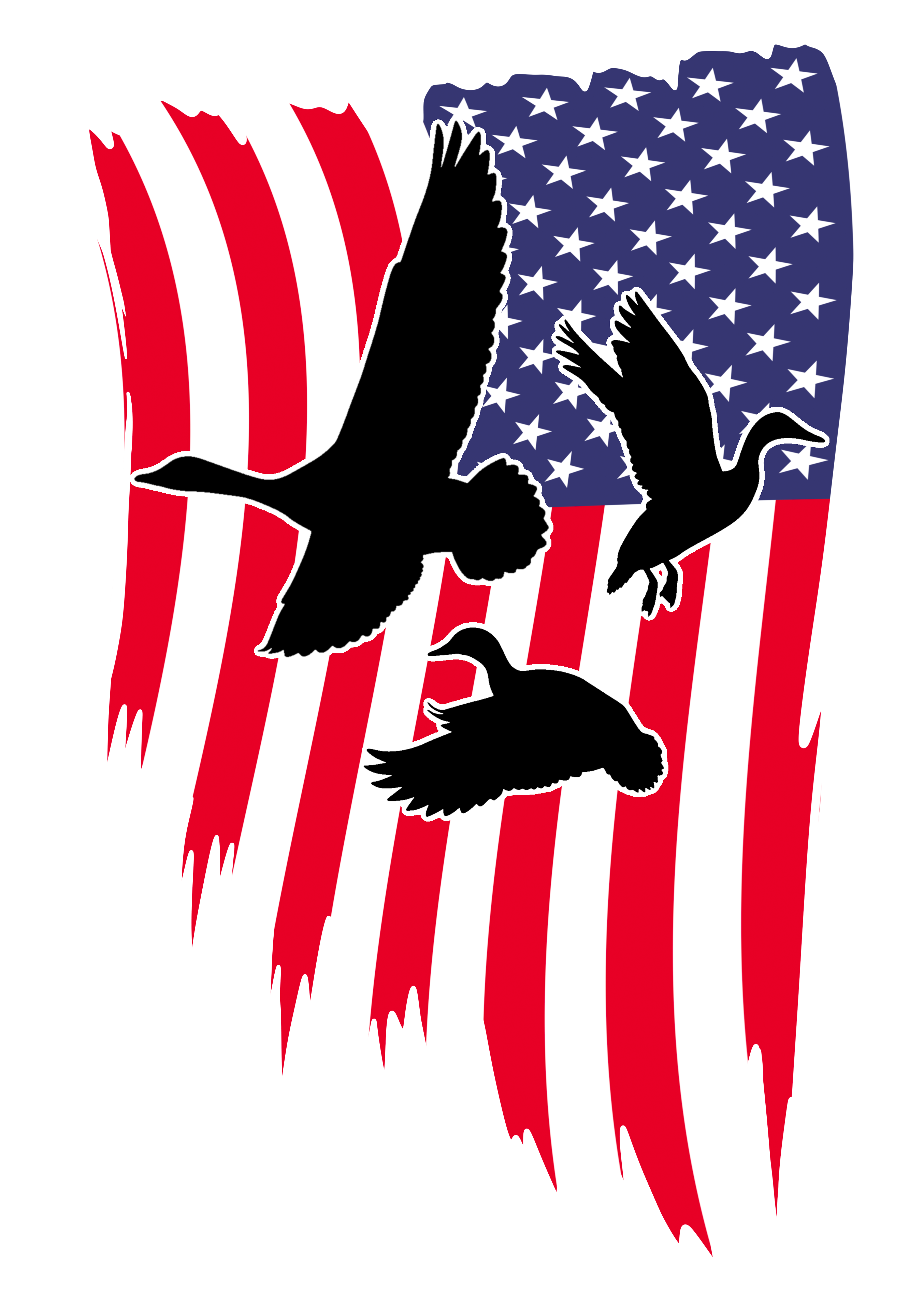 Flag and Fowl - Funny Hunting Sticker