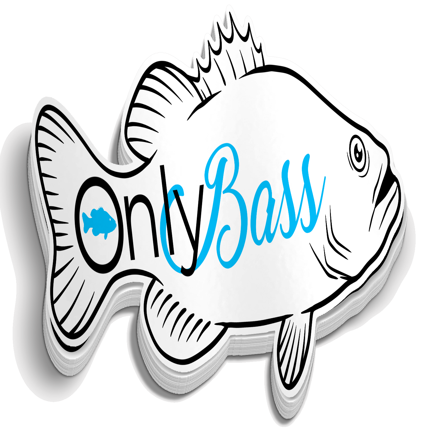 Only Bass - Funny Fishing Sticker