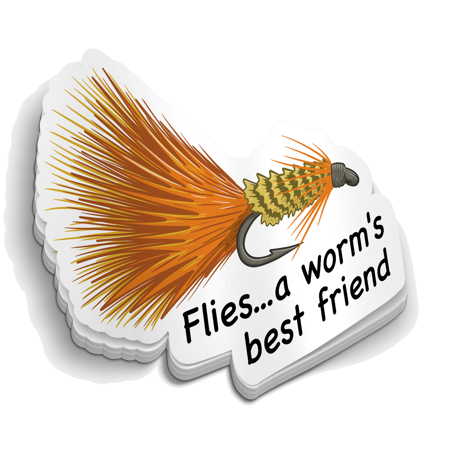 Flies... a Worms Best Friend "sticker"