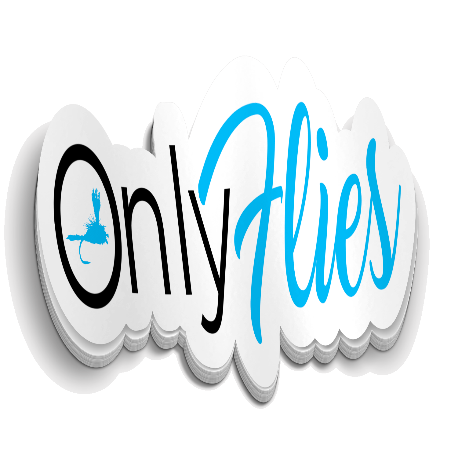 Only Flies "fishing sticker"