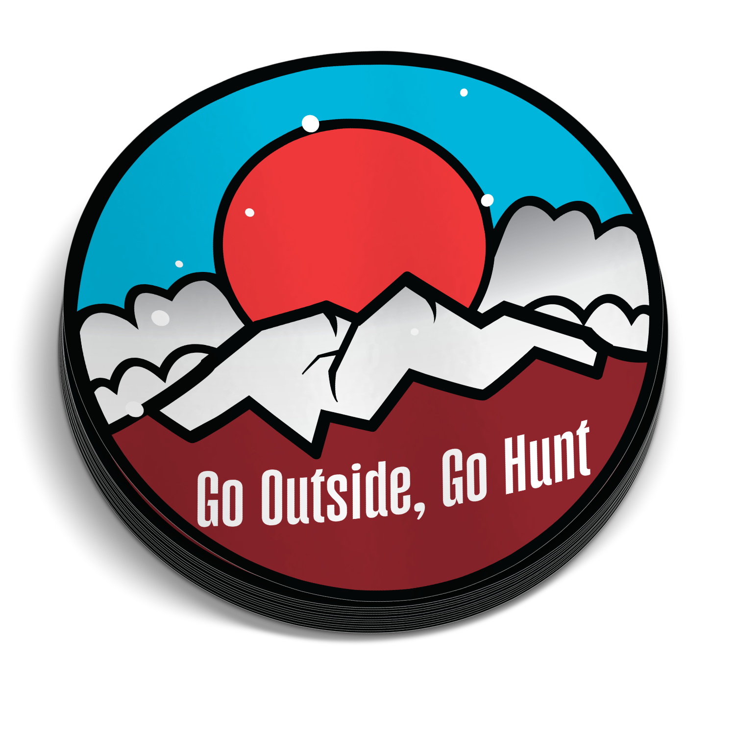 Go Outside Go Hunt - Funny Hunting Sticker