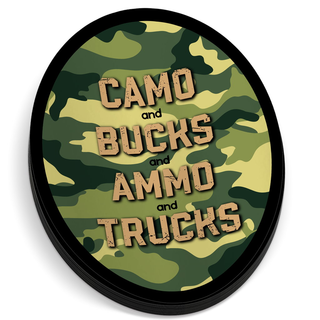 Camo Bucks Ammo Trucks -  Funny Sticker