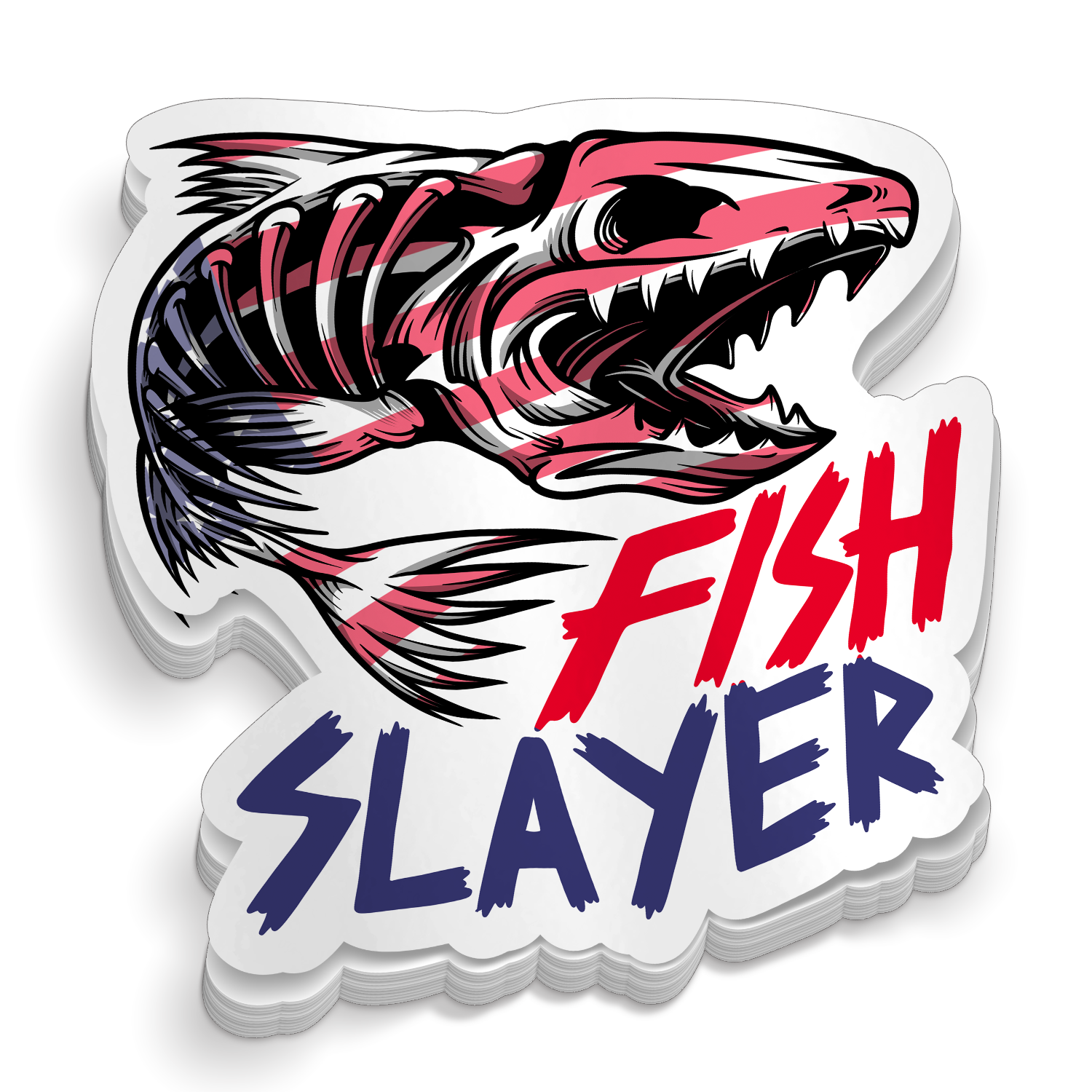 Fish Slayer - Funny Fishing Sticker