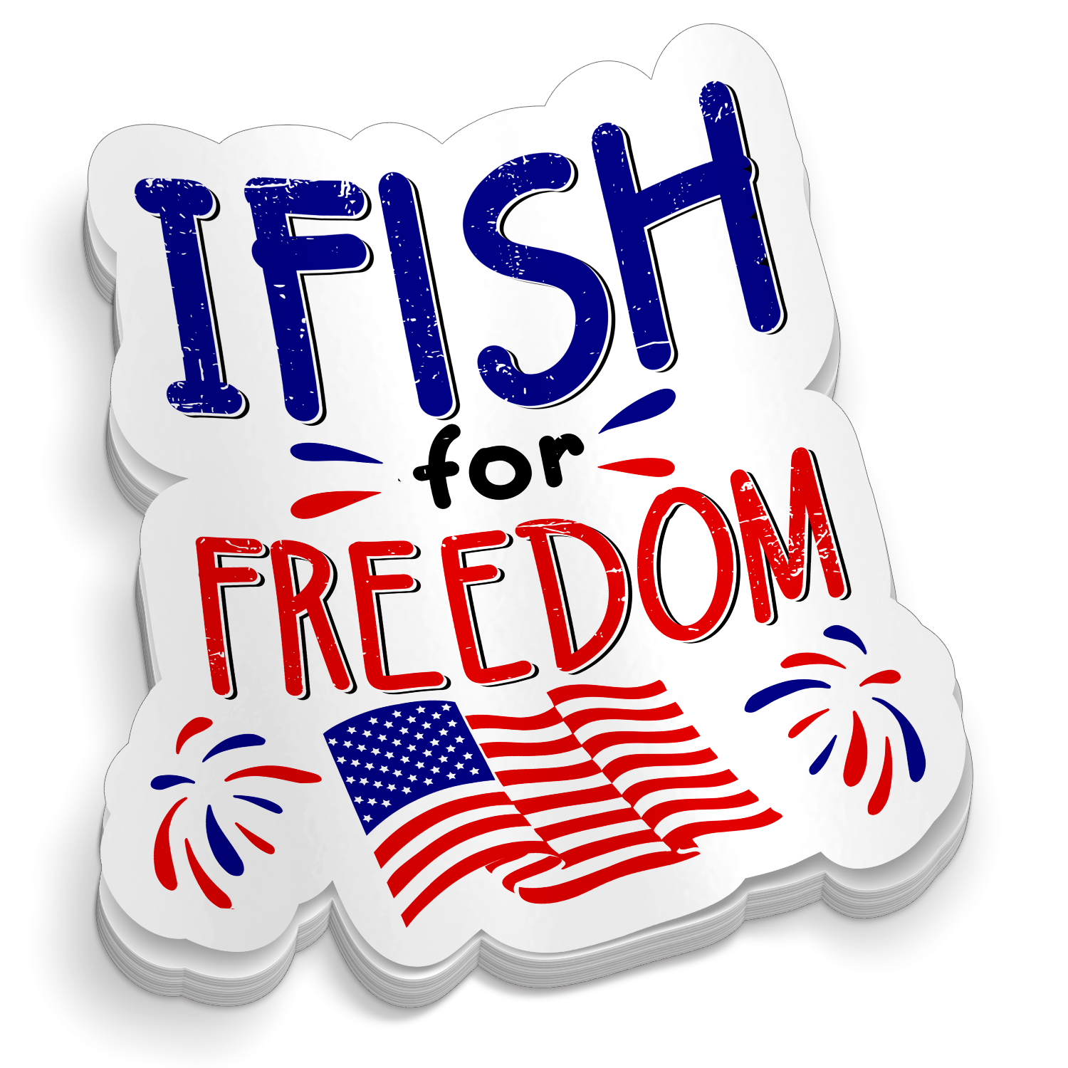 I Fish for Freedom - Sticker