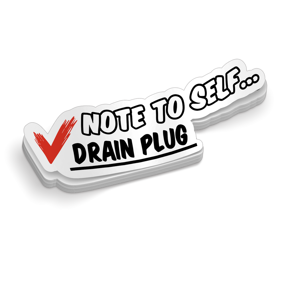 Drain Plug Reminder - Funny Boat Sticker