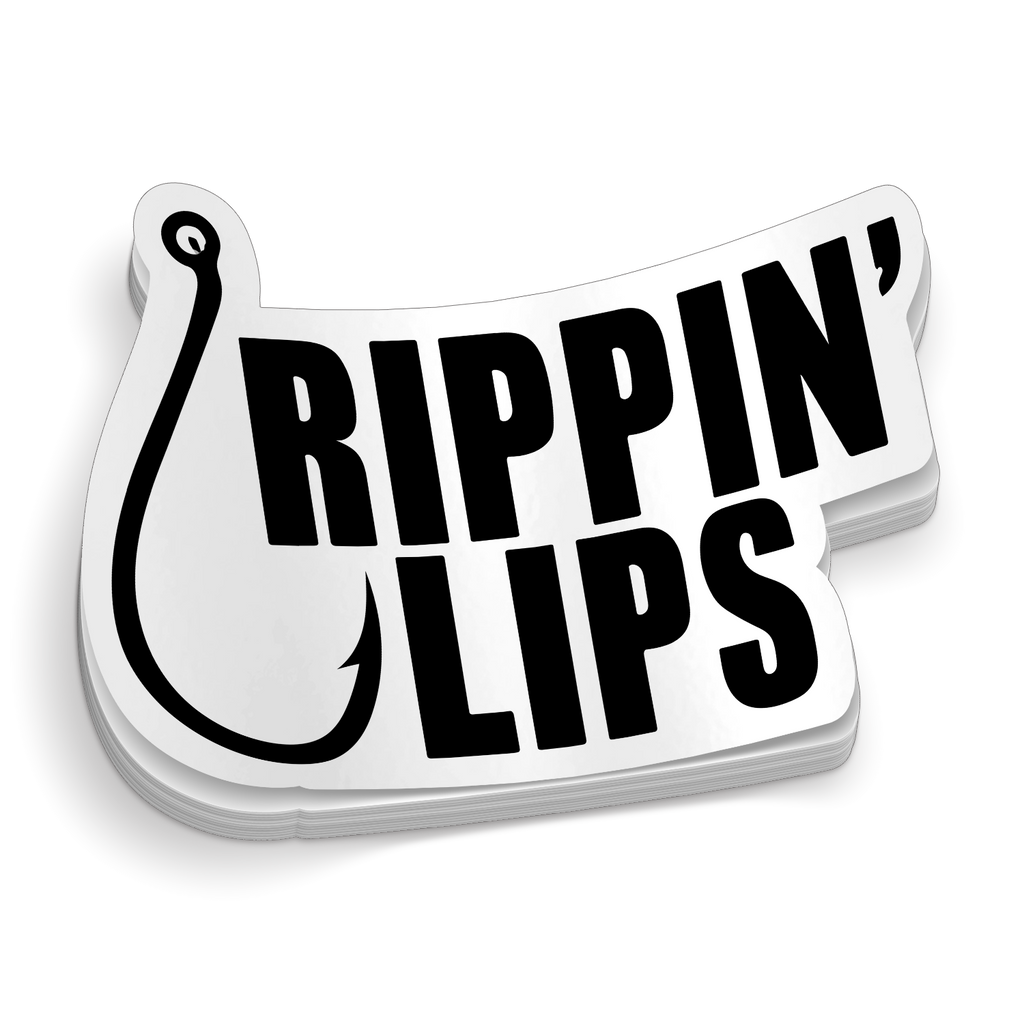 Rippin Lips - Funny Fishing Sticker