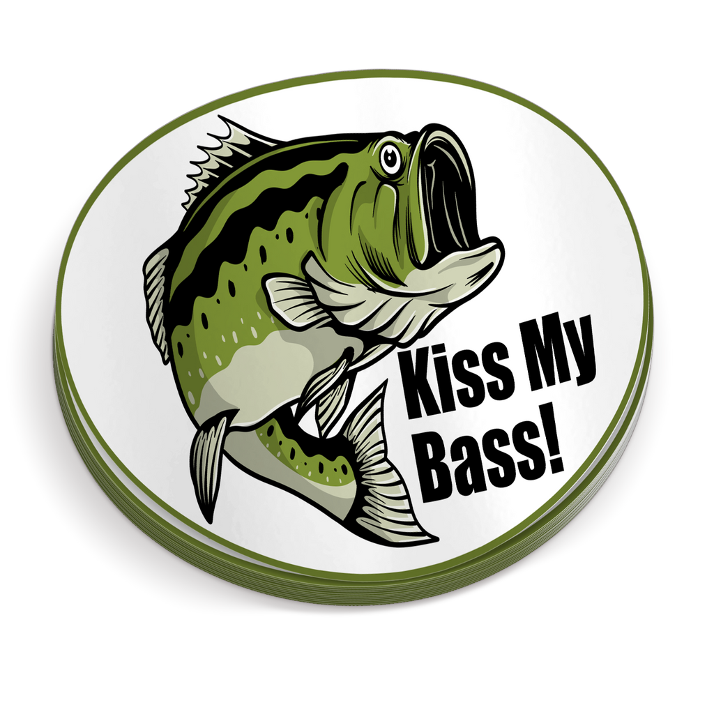 Kiss My Bass - Funny Fishing Sticker