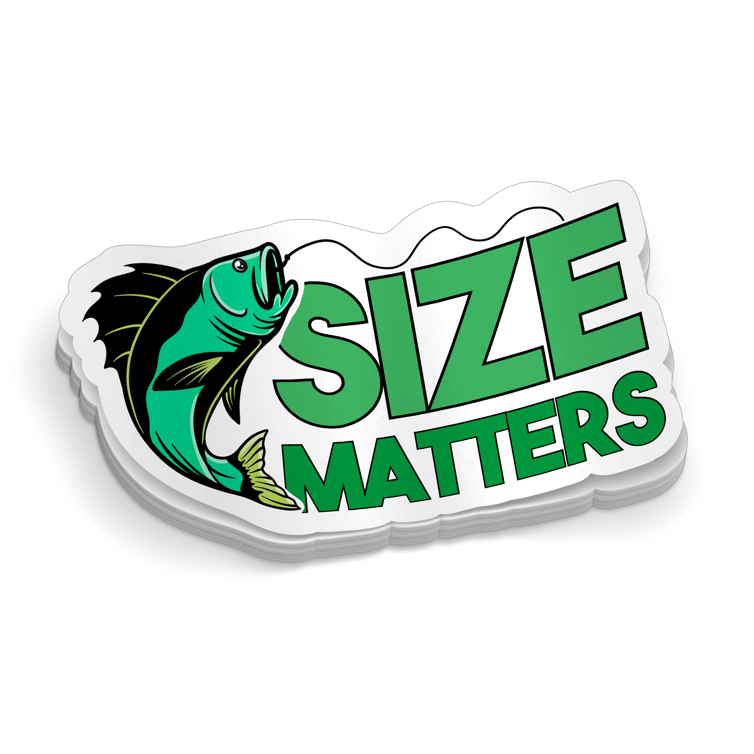 Size Matters Fishing - Funny Fishing Sticker