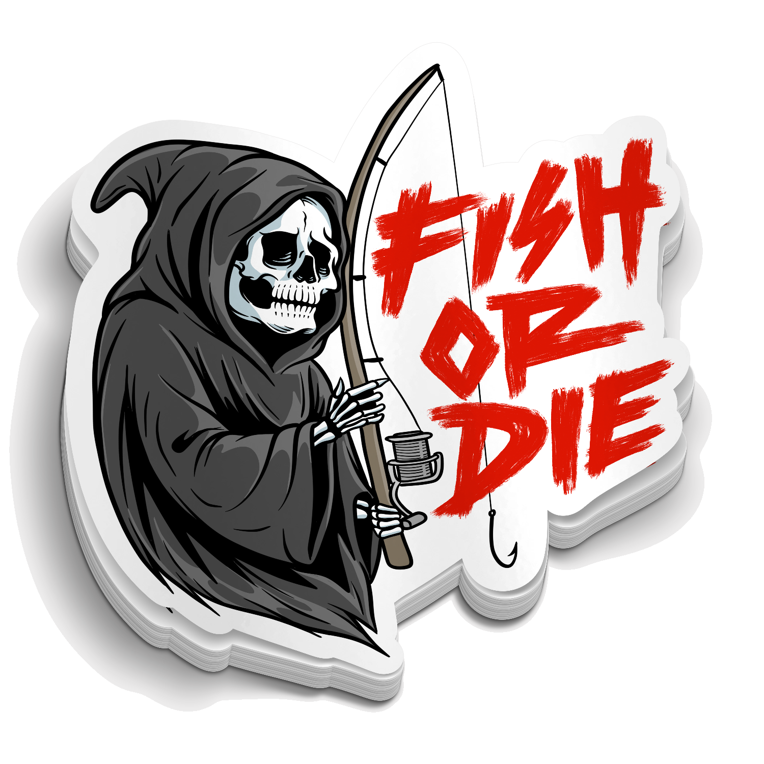 Fish or Die Funny Fishing Sticker