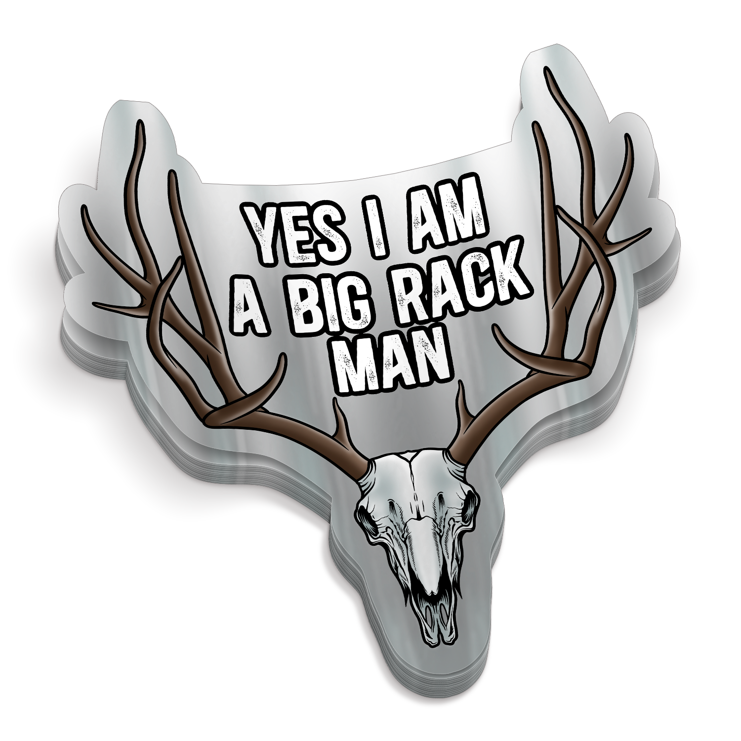 Big Rack Man - Funny Hunting Sticker