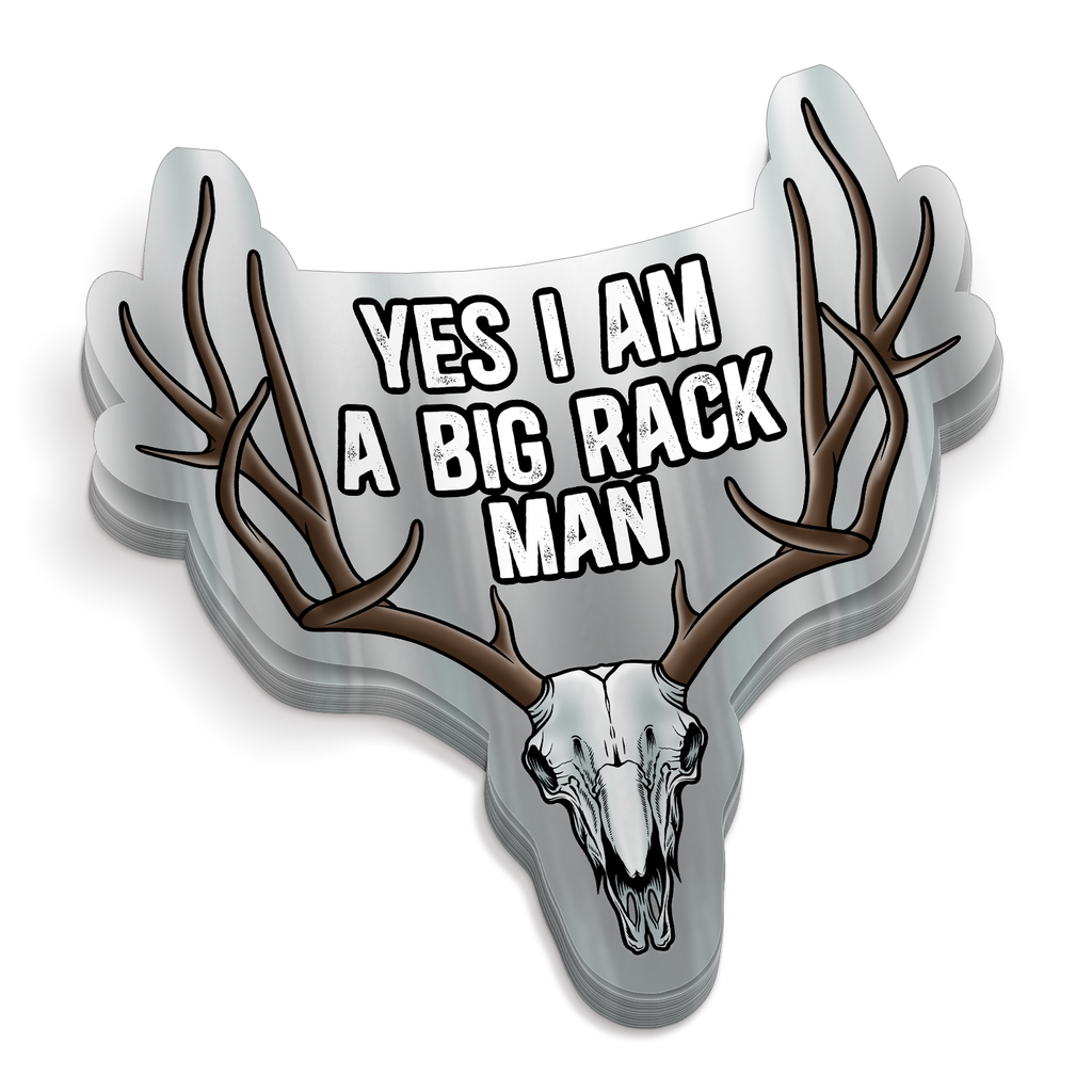 Big Rack Man - Funny Hunting Sticker