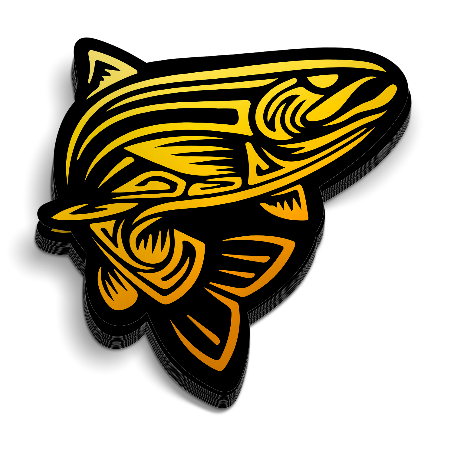 Tribal Fish Yellow - Sticker