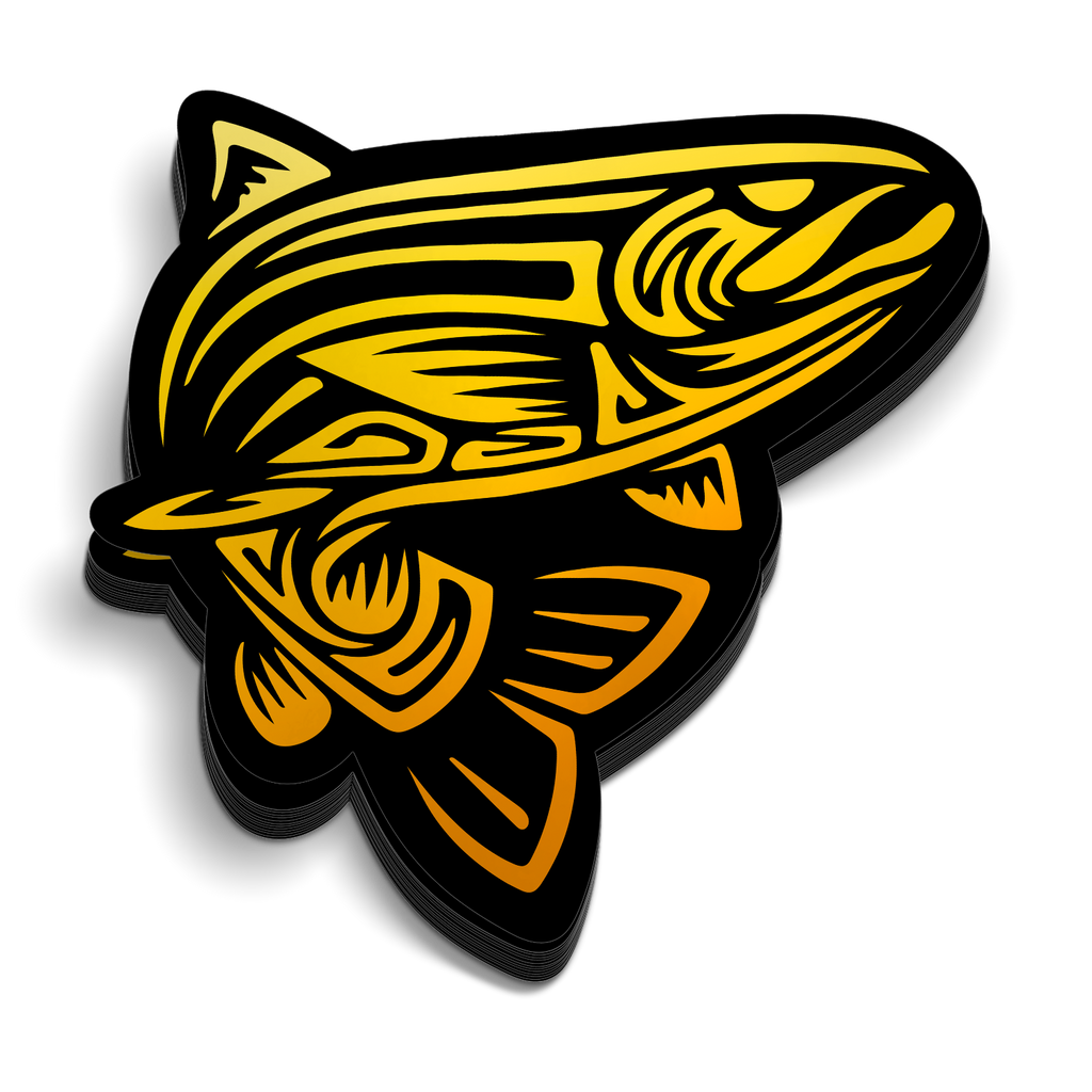 Tribal Fish Yellow - Sticker