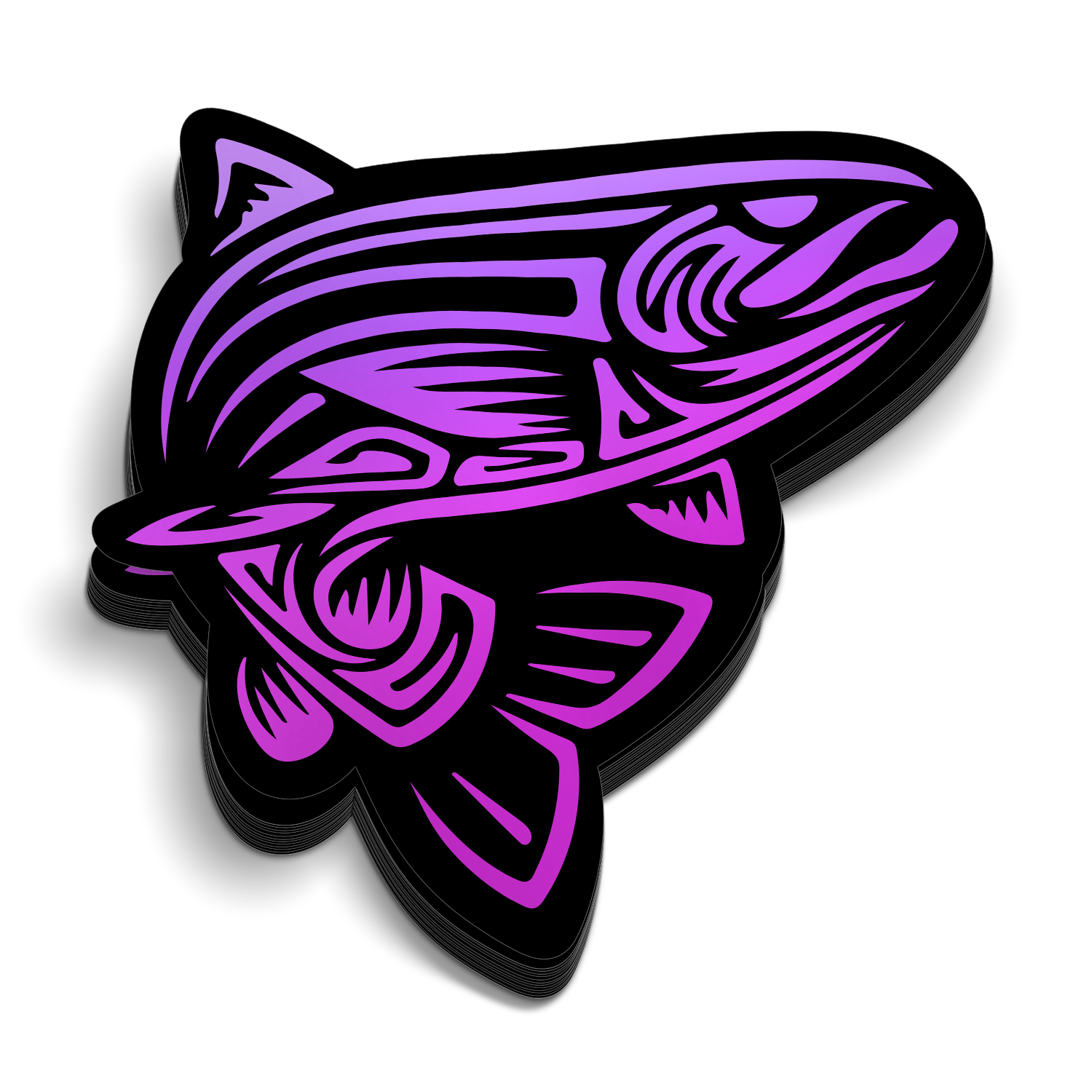 Tribal Fish Purple - Sticker