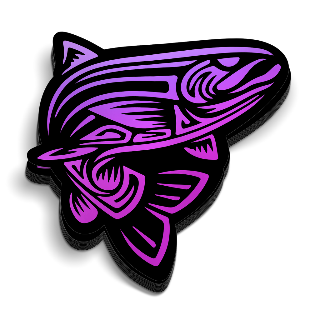 Tribal Fish Purple - Sticker