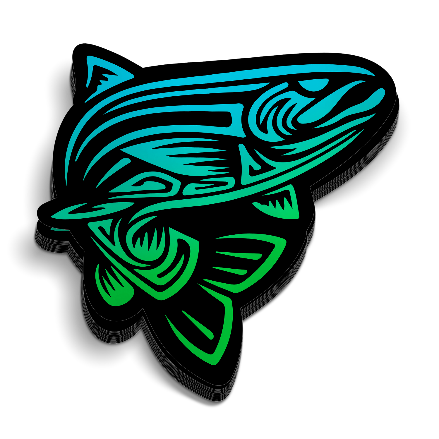 Tribal Fish Green - Sticker