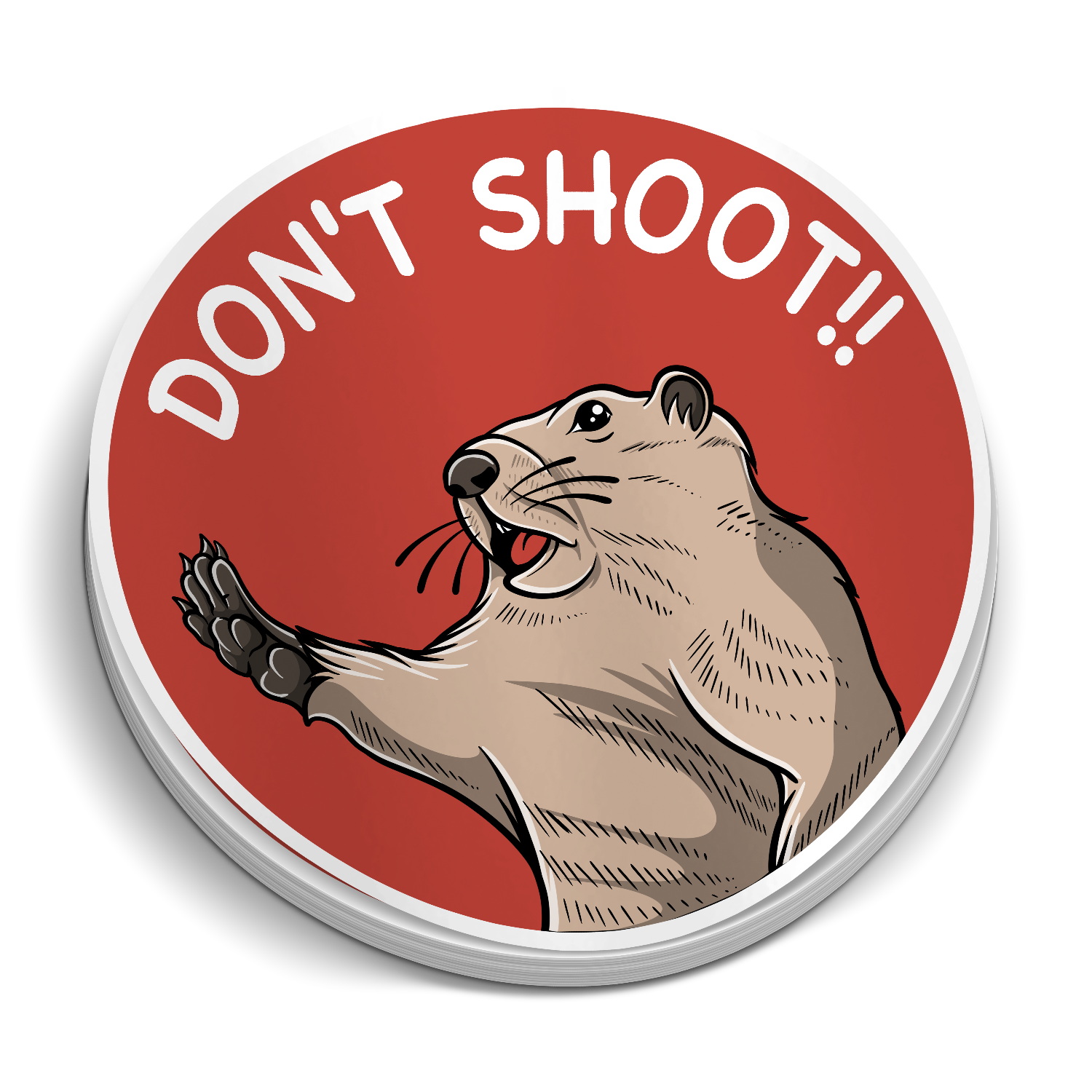 Don't Shoot- Aim For His Nose! - Hunting Target Sticker