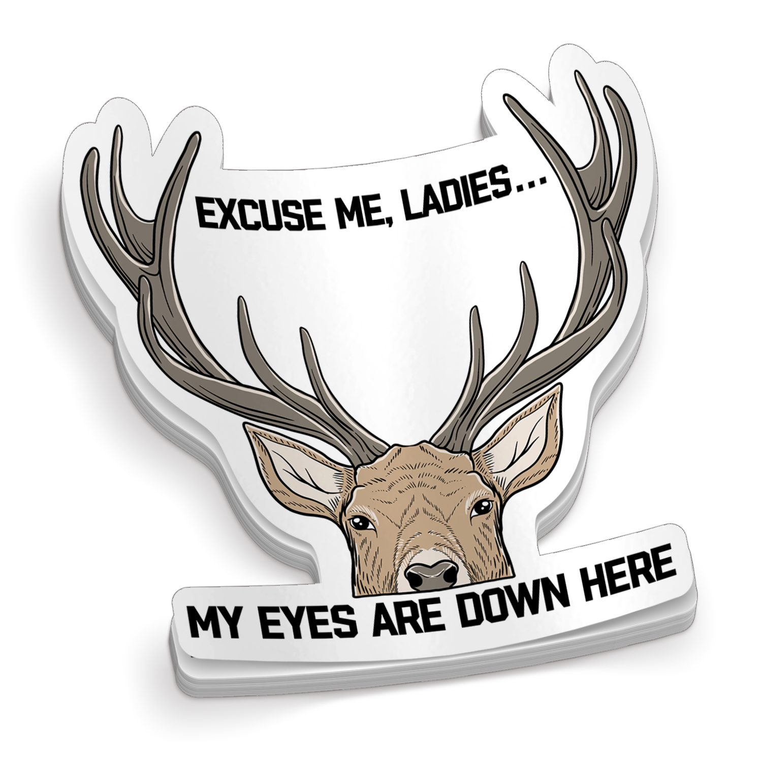 Excuse Me Ladies - Funny Hunting Sticker