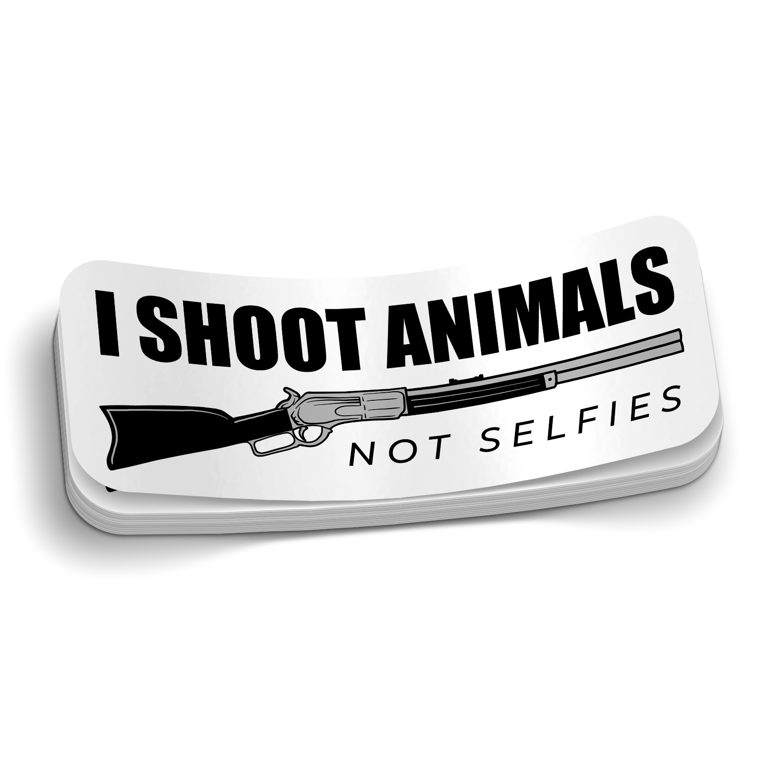 I Shoot Animals, Not Selfies - Funny Hunting Sticker