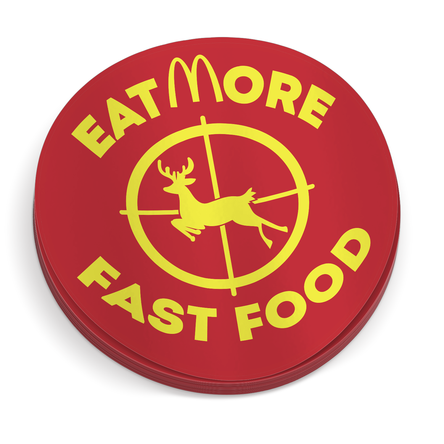 Eat More Fast Food -  Funny Hunting Sticker