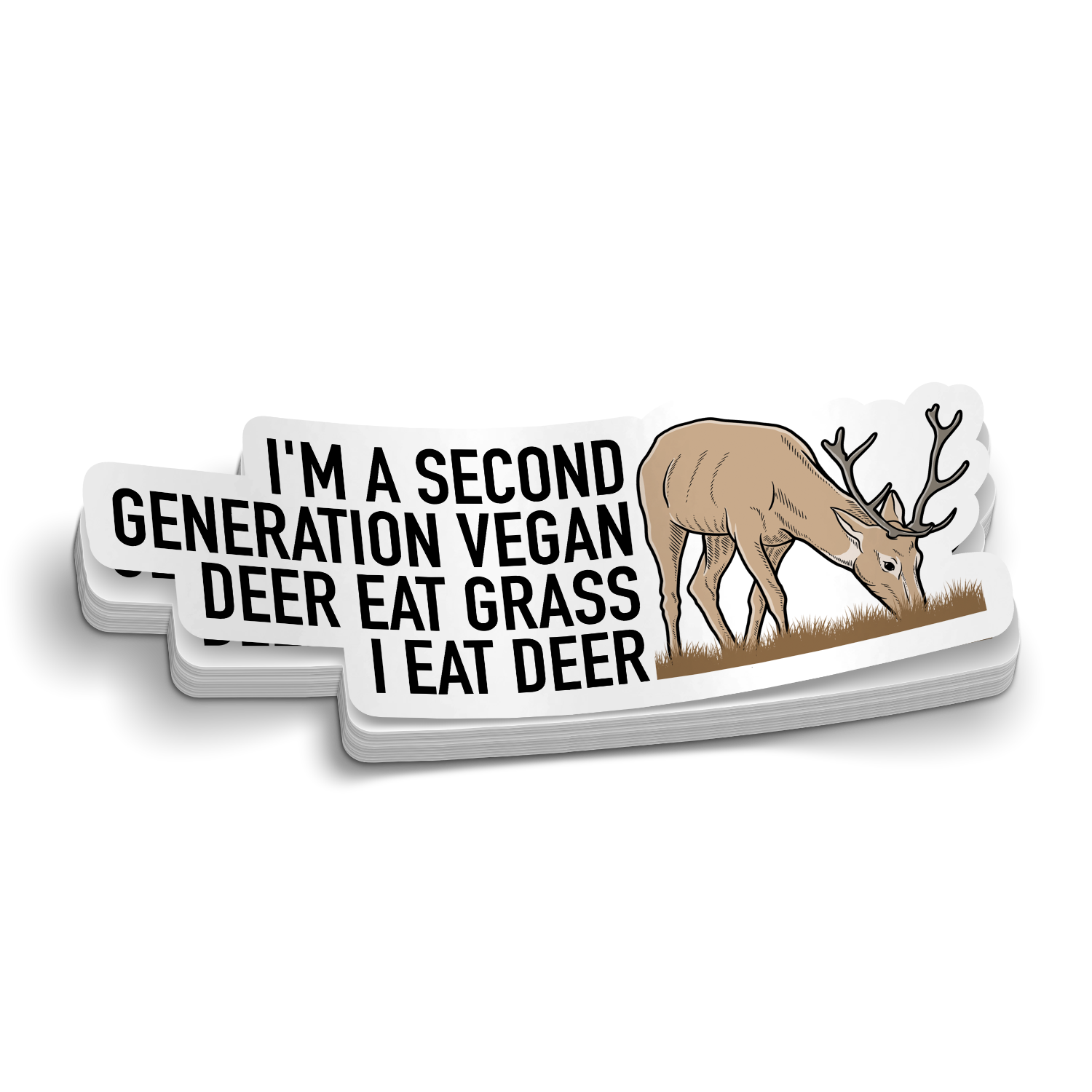 I'm A Second Generation Vegan - Funny Hunting Sticker