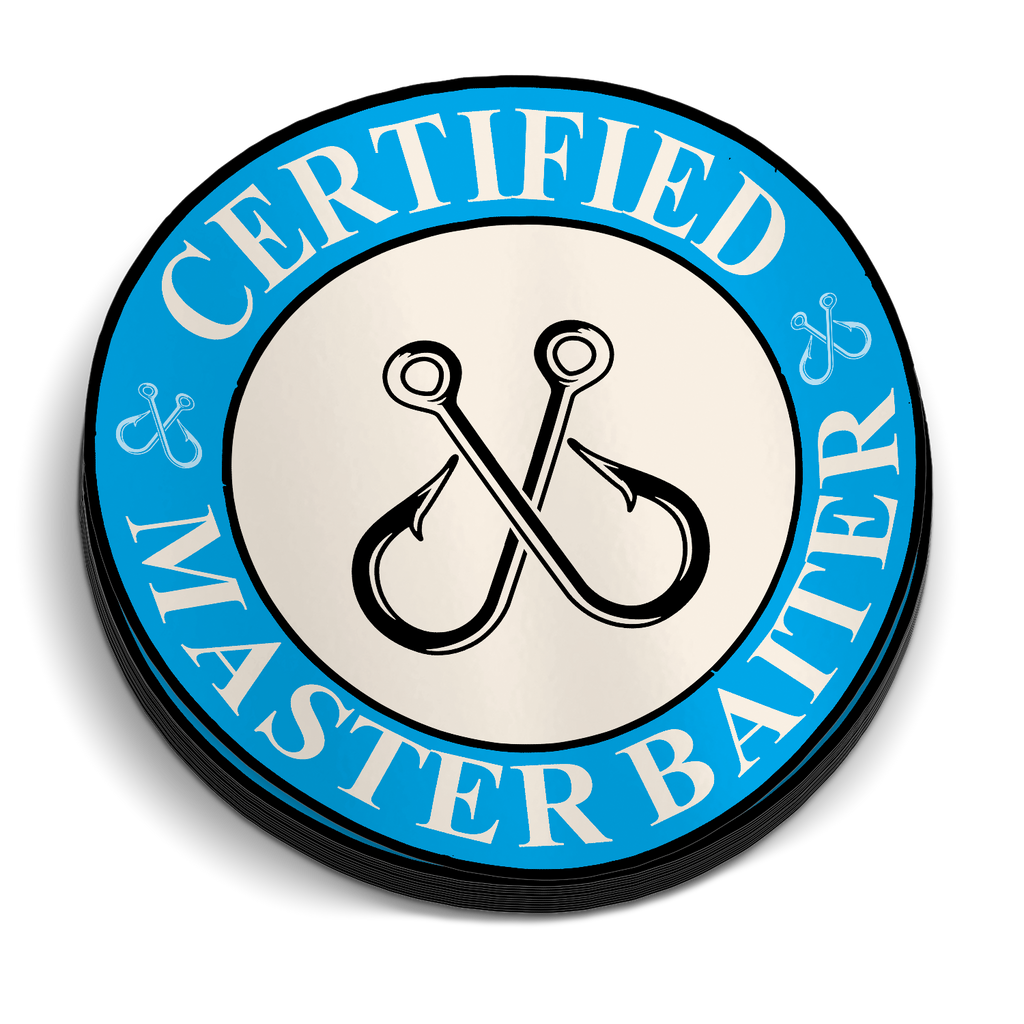 Certified Master Baiter - Funny Fishing Sticker