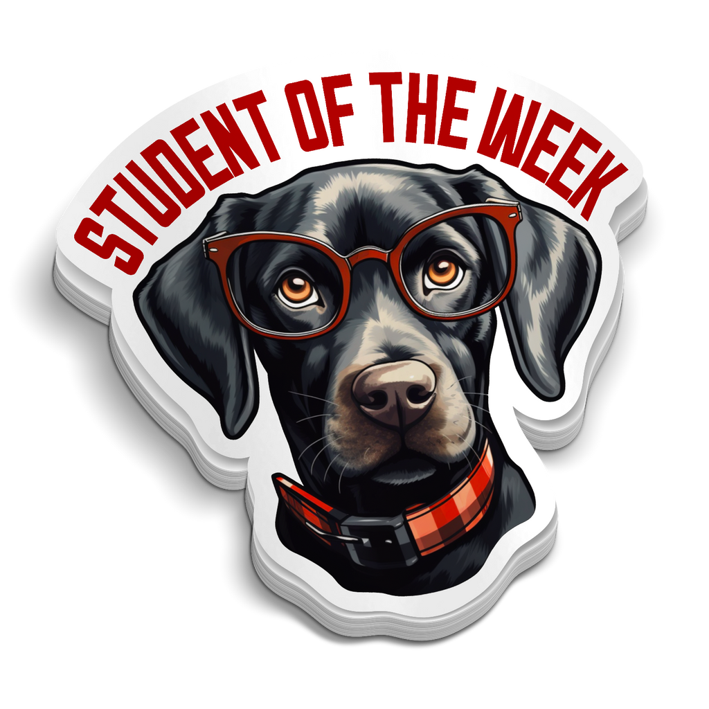 Student Of The Week -  Funny Dog Sticker