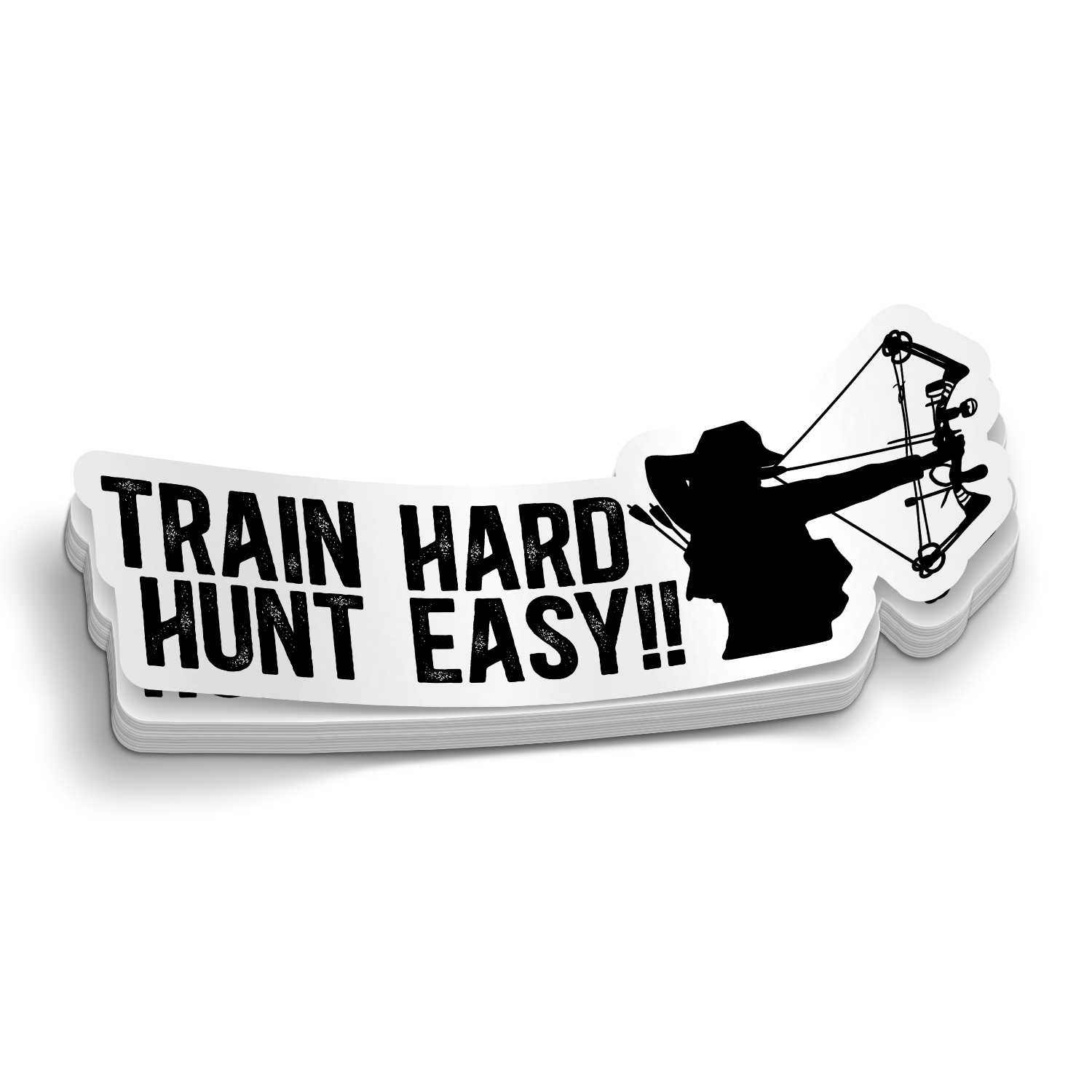 Train Hard Archery - Funny Hunting Sticker