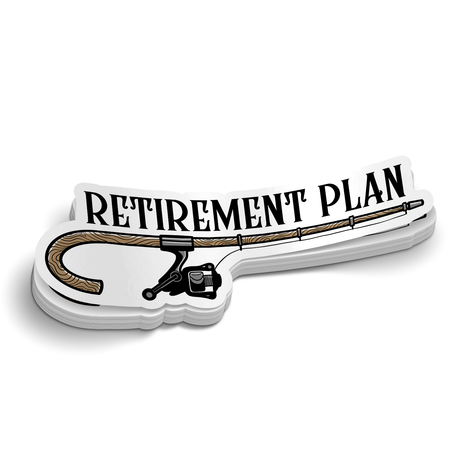 Retirement Plan - Funny Fishing Sticker