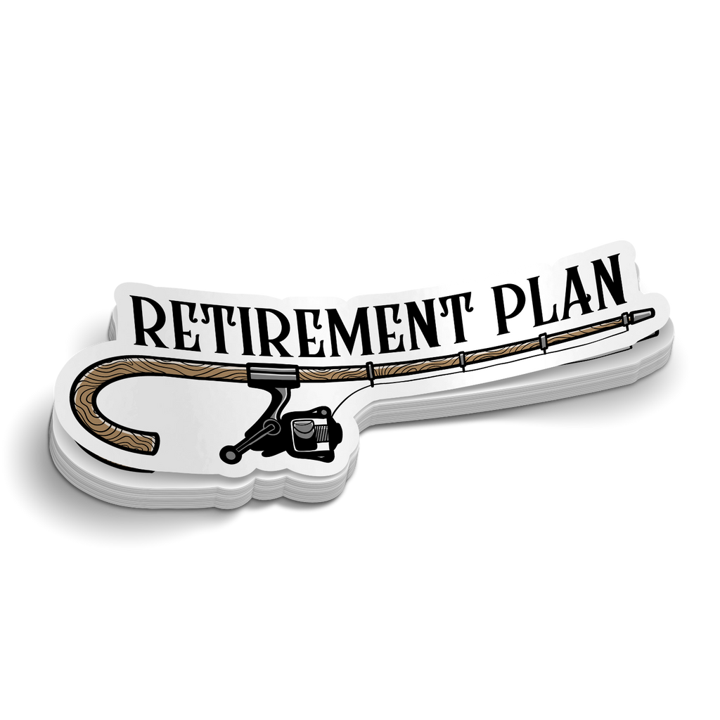 Retirement Plan Funny Fishing Sticker retirement-plan-funny-fishing-sticker