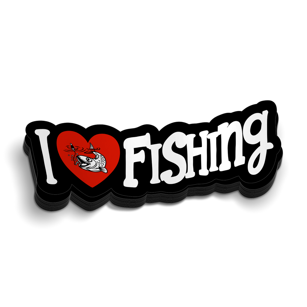 I Love Fishing - Sticker