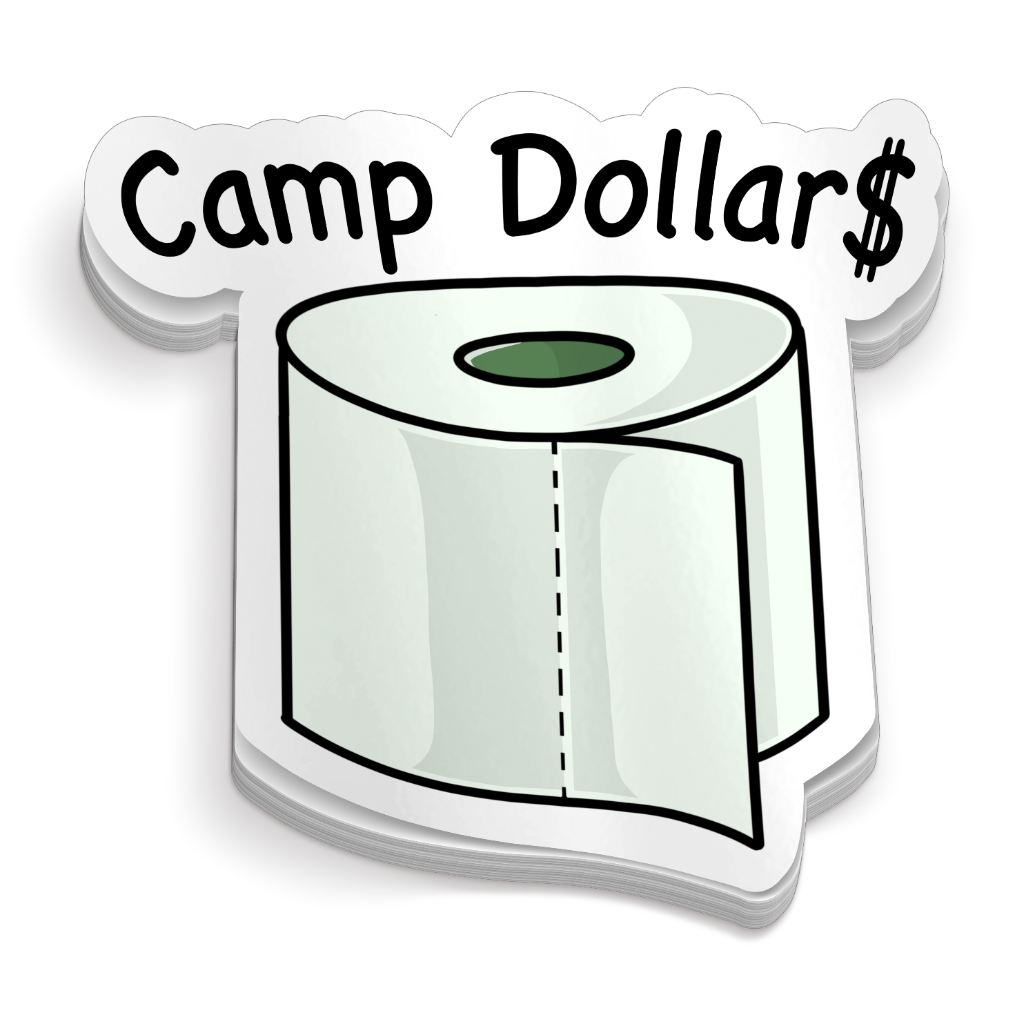 Camp Dollars -  Funny Sticker