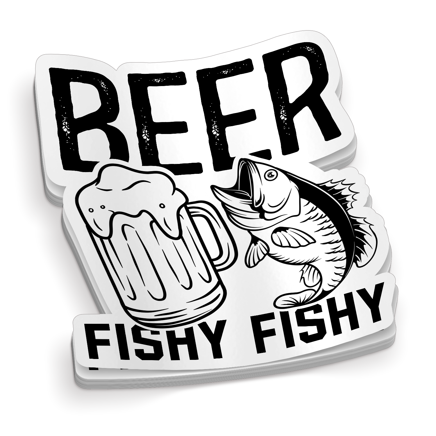 Beer Fishy Fishy -  Funny Fishing Sticker