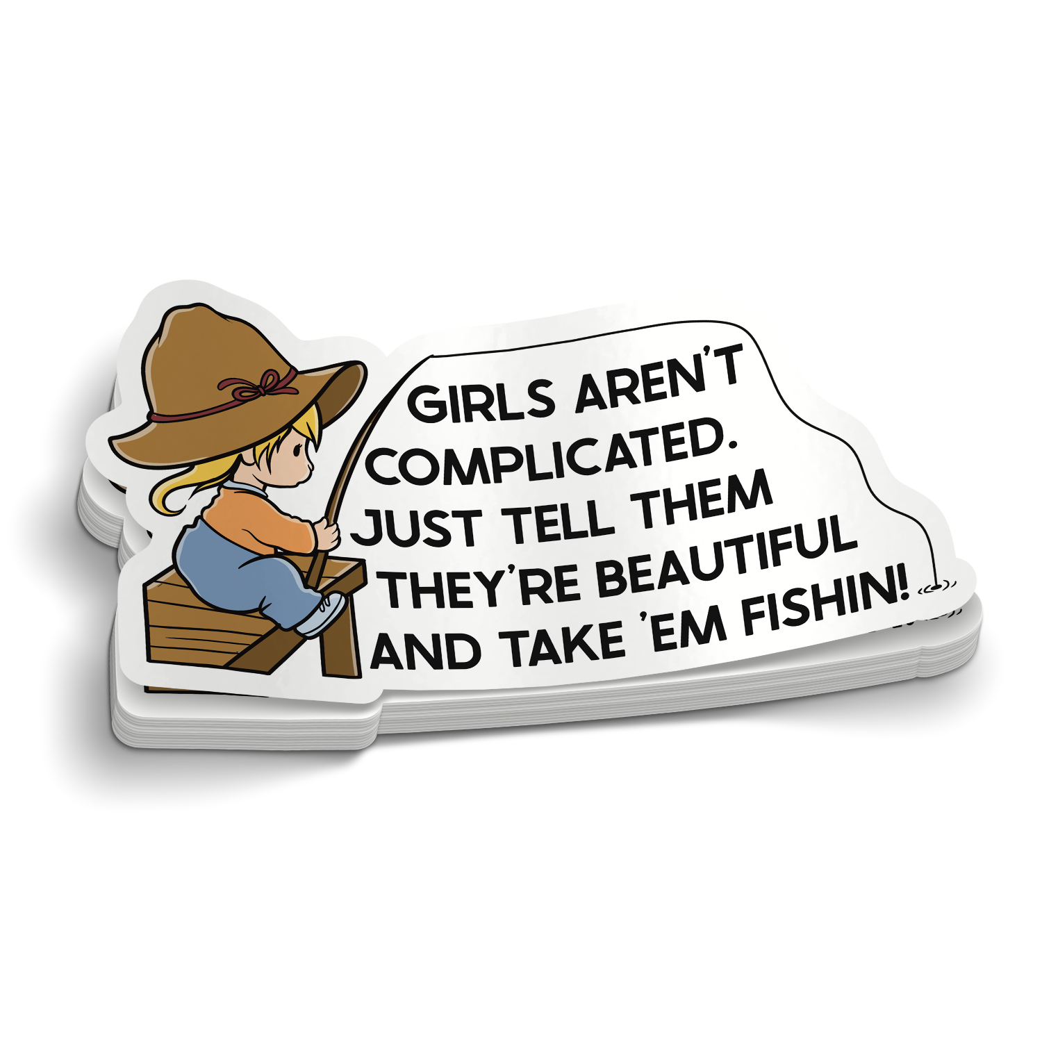 Girls Aren't Complicated - Funny Fishing Sticker