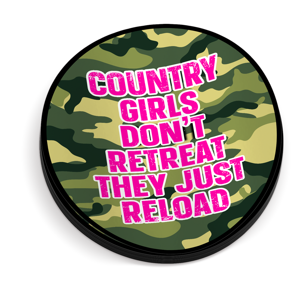 Country Girls Don't Retreat - Funny Sticker