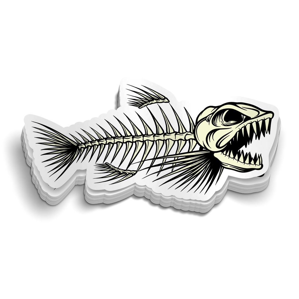 Fish Bones - Funny Fishing Sticker