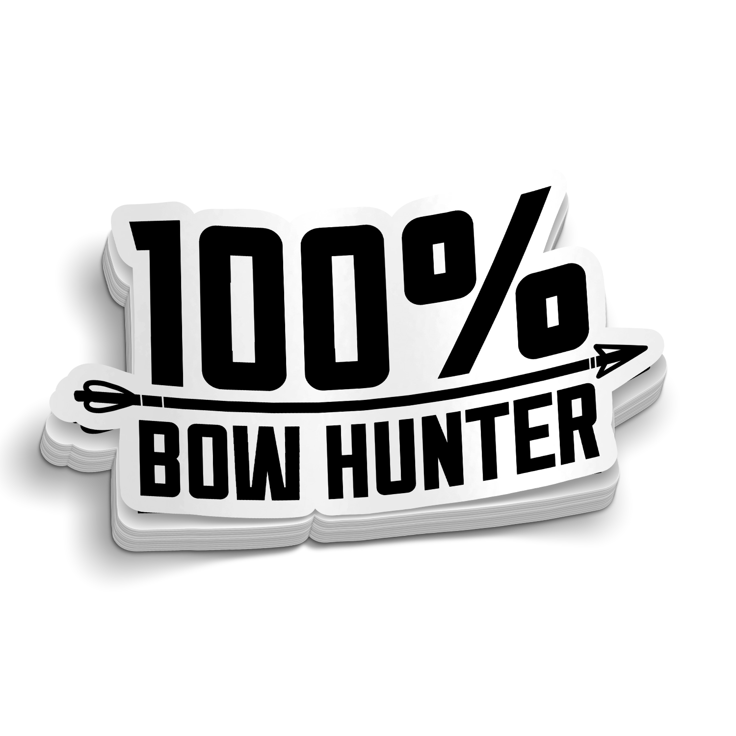 100% Bow Hunter - Funny Sticker