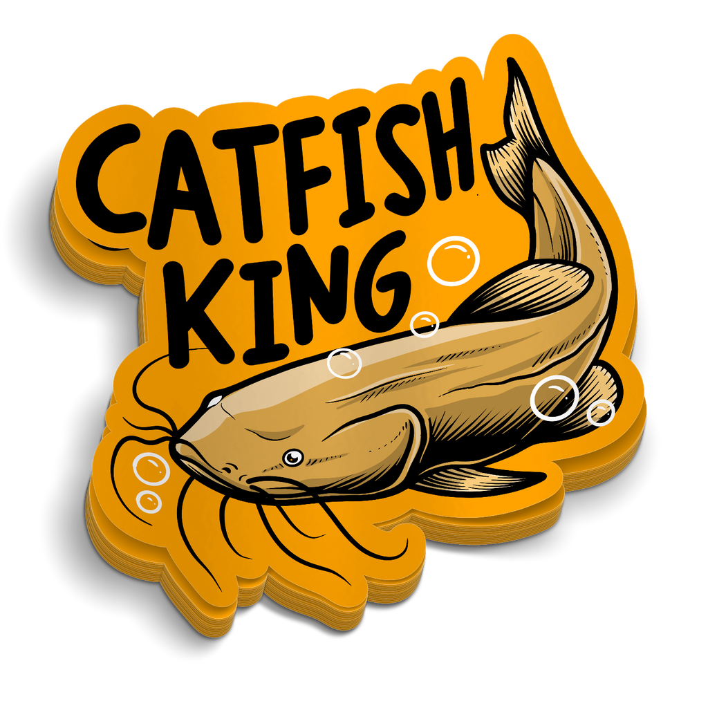 Catfish King - Funny Fishing Sticker