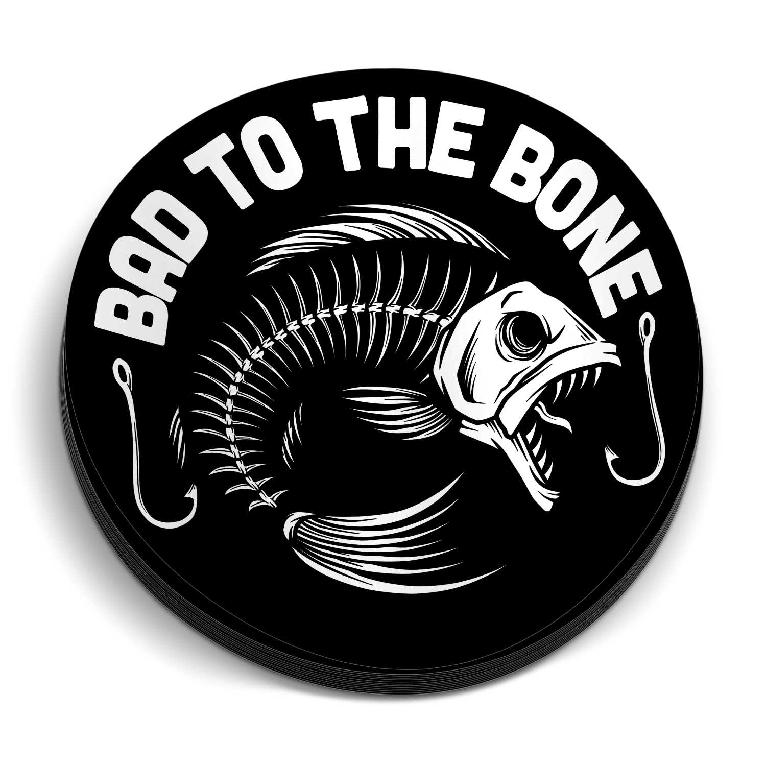 Bad To The Bone - Funny Fishing Sticker