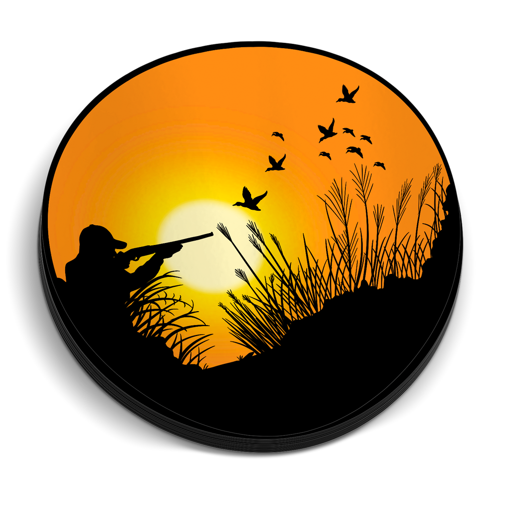 Duck Hunting Sunrise - Funny Hunting Sticker