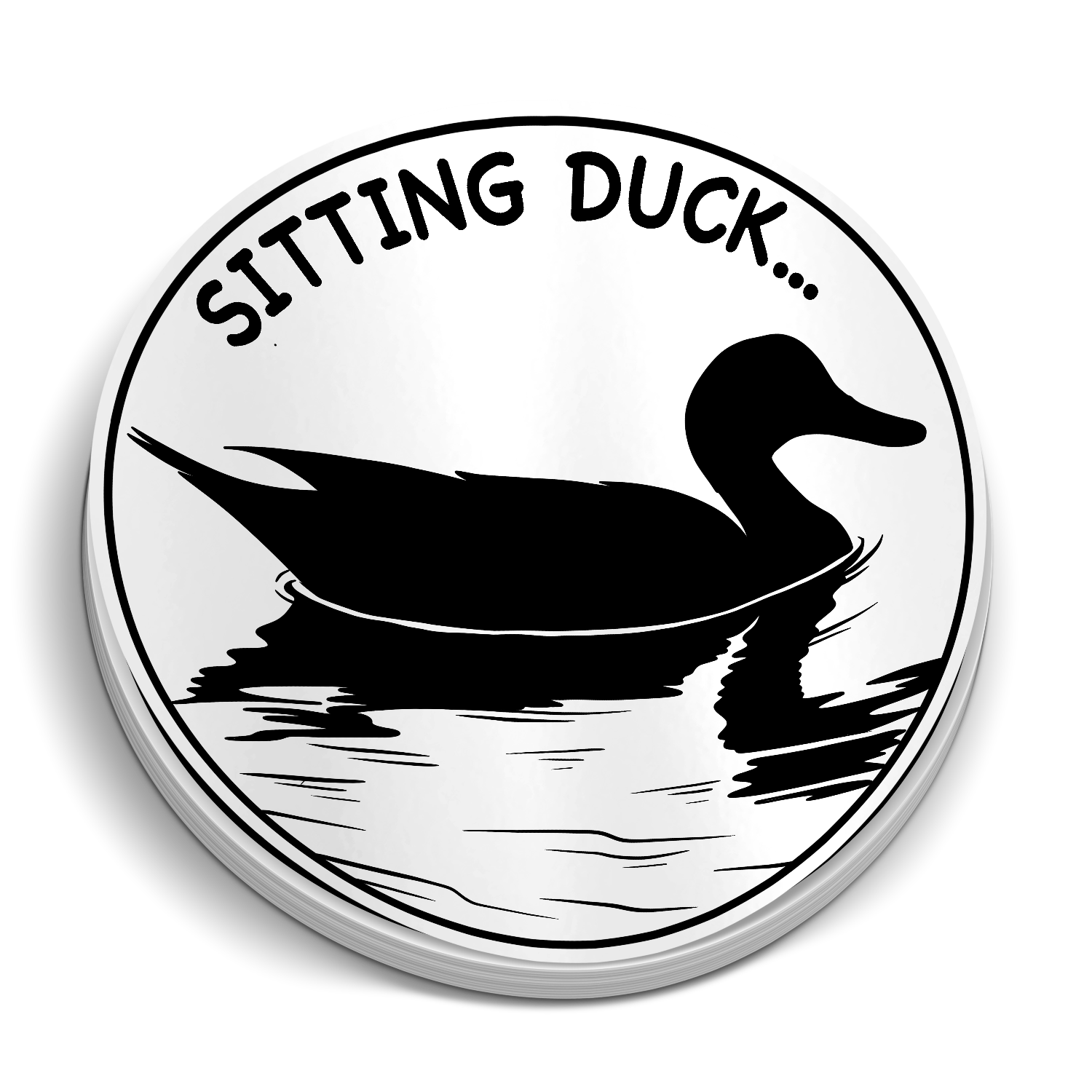 Sitting Duck - Funny Hunting Sticker